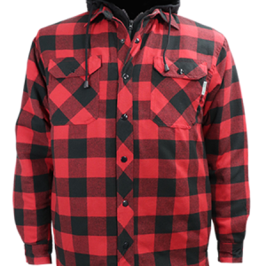 Chemise de travail en flanelle doublée avec capuchon – Gatts - 626DCF