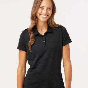 Polo Adidas texturé à rayures pour femmes - S&S - A707